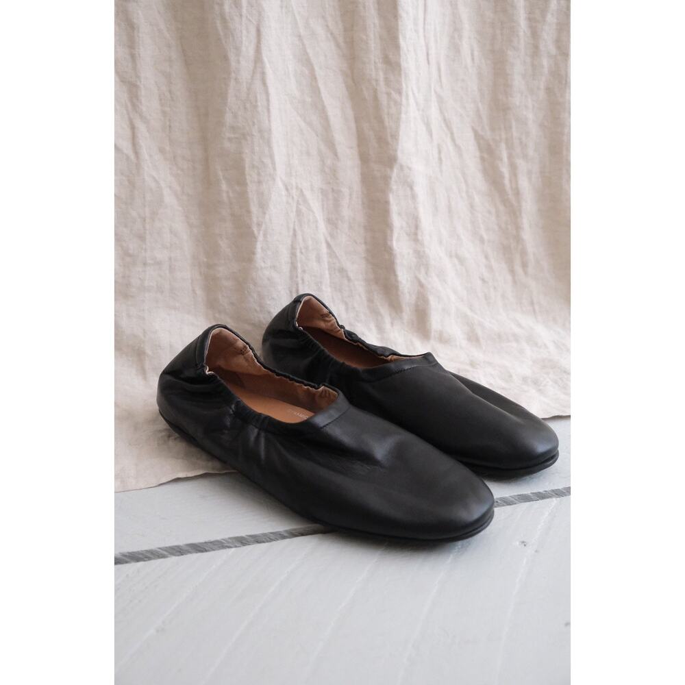FitFlop Allegro Ballerina Flats Womens Black Leather Slip On Shoe Sz US 10/EU 42